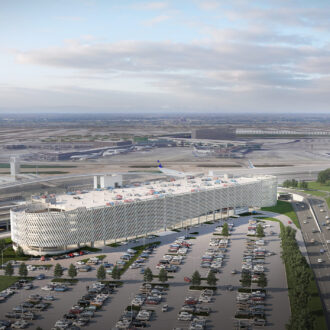 O'Hare T5 Garage Aerial View