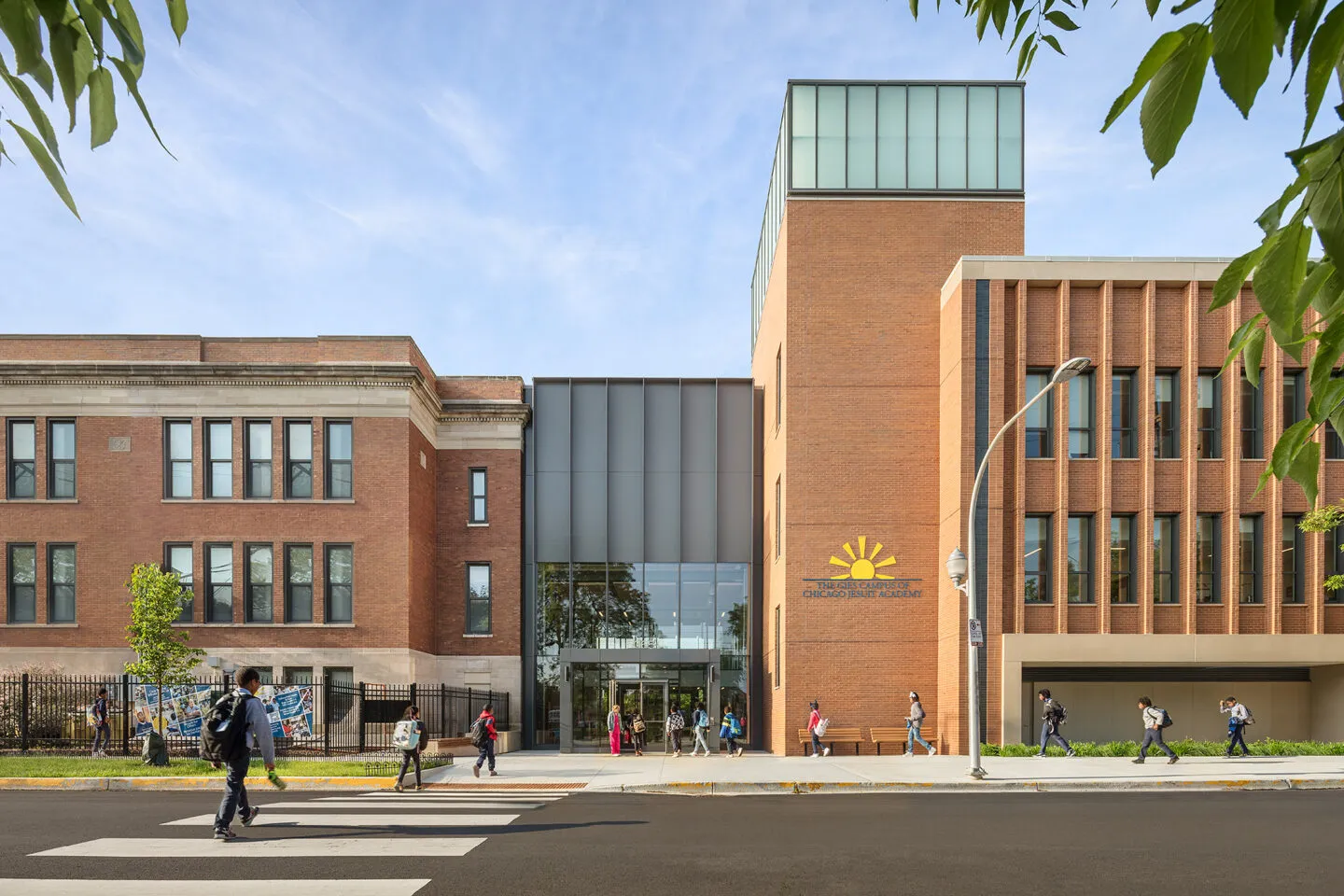 Chicago Jesuit Academy View of Main Entrance