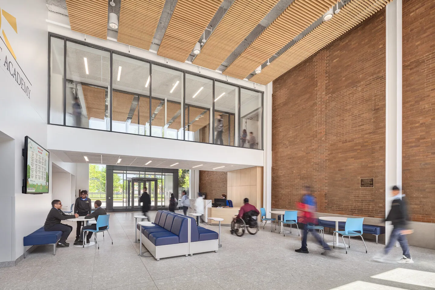 Chicago Jesuit Academy View of Interior Lobby