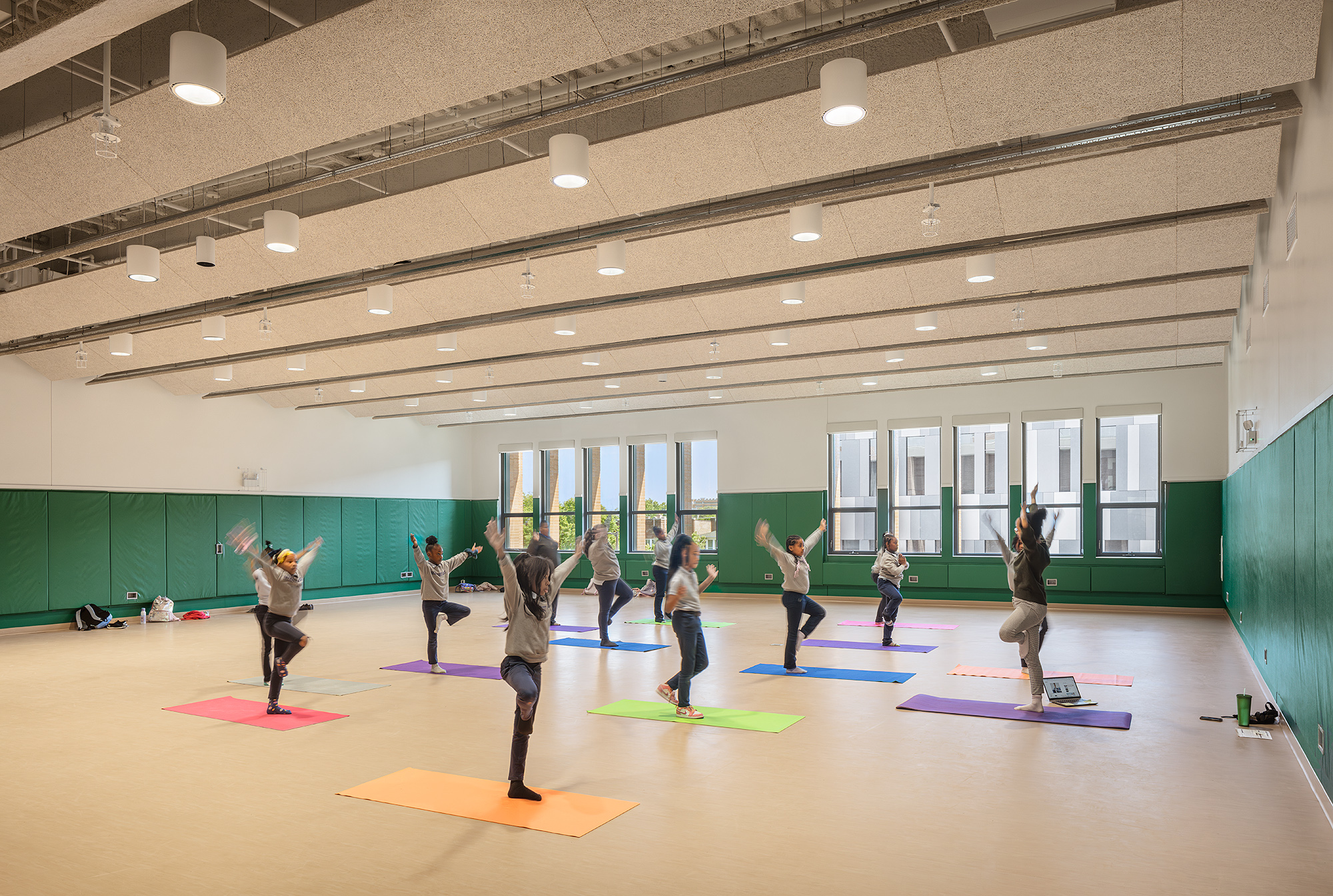 Chicago Jesuit Academy View of Interior Physical Education Room