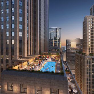 135 South LaSalle amenity deck with pool